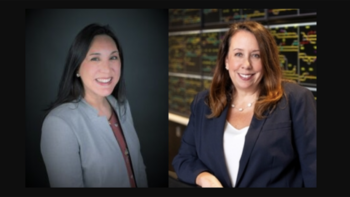 Pictured: Carey Wilson of HNTB (left) and Chantel Goutcher of CSX. (Photographs courtesy of the respective companies)