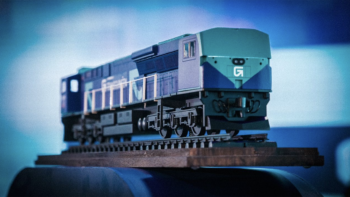 Wabtec will supply a fleet of Evolution Series ES43ACmi locomotives to the SimFer joint venture for the Simandou high-grade iron ore project in Guinea. Pictured: A model of the unit, courtesy of Wabtec.