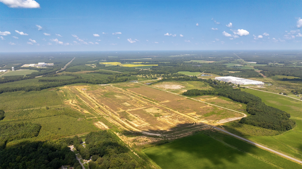 According to Natron Energy, the new facility in Edgecombe County, N.C., “will enable a 40x scale-up of Natron’s current production capacity” of sodium-ion batteries. (Photo: Business Wire)