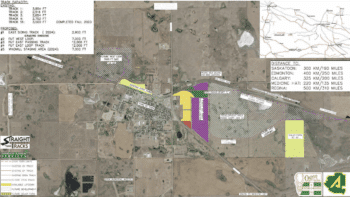 Transport Canada, through the National Trade Corridors Fund, will provide the Town of Oyen, Alberta, with C$11.8 million to expand the Oyen Rail Yard, which is owned by Oyen Regional Rail Company. (Map Courtesy of Oyen Regional Rail Company)