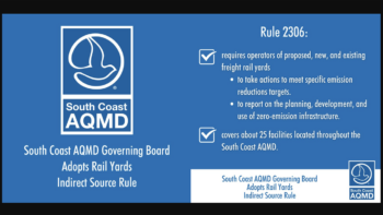 South Coast AQMD’s Rail Yards ISR will only become effective if the EPA approves it plus CARB’s associated rules on locomotives and drayage truck fleets. (Images Courtesy of South Coast AQMD)