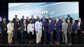 The newly sworn-in officers pose for a group photo at the third SMART-TD Convention in Las Vegas, Nev., on Aug. 11, 2024. (Caption and Photograph Courtesy of SMART-TD)