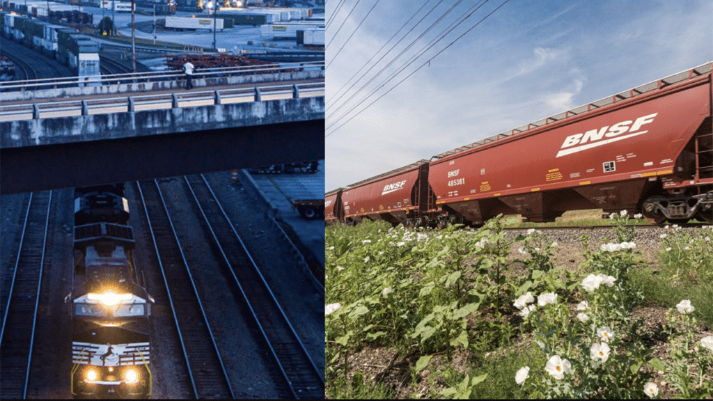 (Norfolk Southern Photograph, Left; BNSF Photograph, Right)