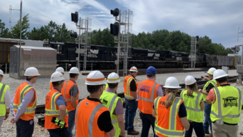 NS earlier this month hosted a RailCAST meeting that brought together a range of stakeholders, including representatives from U.S. and Canadian Class I railroads and federal regulatory agencies, as well as labor leaders. (Photograph Courtesy of NS)