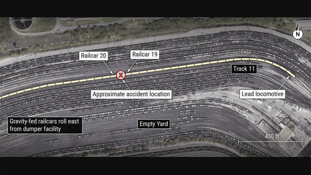 Aerial view of the accident site. (Google Earth Image, Courtesy of NTSB)