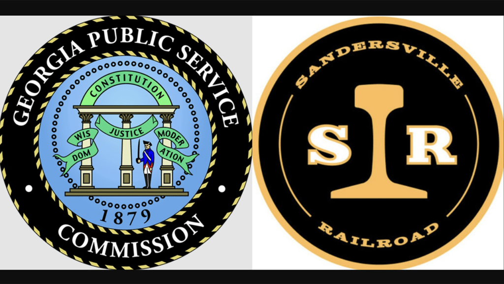 (Georgia Public Service Commission Logo, Sandersville Railroad Logo)