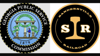 (Georgia Public Service Commission Logo, Sandersville Railroad Logo)