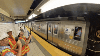 FLX Solutions worked with 28 MTA and NJT employees to determine the best maintenance tasks for its FLX BOT, which is described as a “handheld robot that enables maintenance and inspection in hard-to-reach locations.” (Photograph Courtesy of Transit Tech Lab)