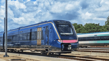 Pictured: The first of three three long-distance trainsets (P’atals) for the Tren Maya project. (Photograph Courtesy of Alstom)