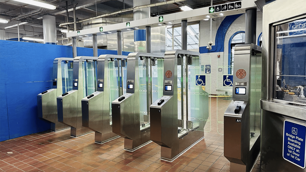 The SEPTA Board has approved the purchase of 100 full-length fare gates from Conduent Transport Solutions, Inc. (SEPTA Photograph)