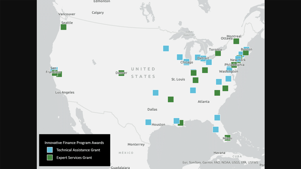 The USDOT selected 45 projects in 25 states (see map above) for Innovative Finance and Asset Concession Grant Program awards. (USDOT Map)