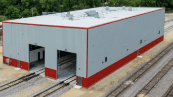 Pictured: WSOR’s newest locomotive shop in Janesville, Wis. (Watco Photograph)