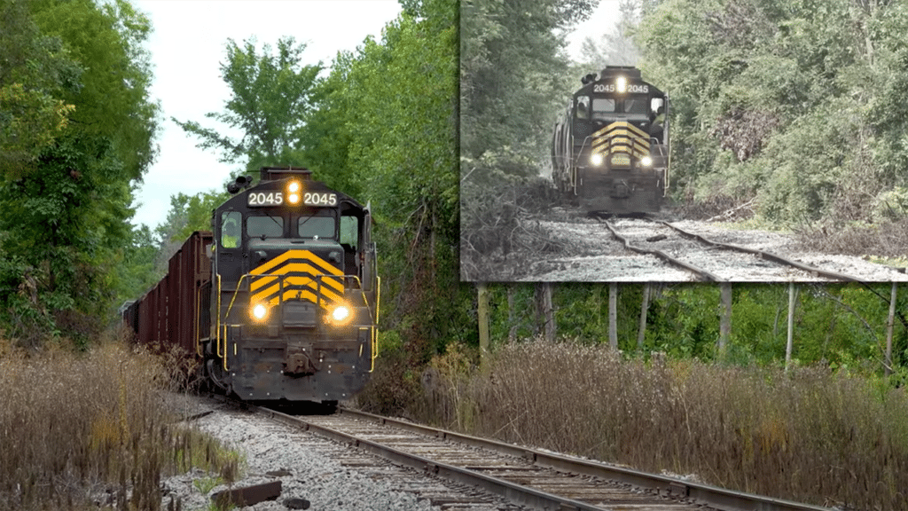 Up to $12.17 million of FRA funding will be invested at Napolean, Defiance & Western, Railway Age's 2023 Short Line of the Year, to replace deteriorating and broken rail and ties and expand capacity along the eastern half of the railroad. A 2020 CRISI award of $4.1 million covered the replacement of 29,000 ties and 13 miles of rail (pictured). (Patriot Rail Image)