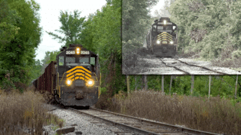 Up to $12.17 million of FRA funding will be invested at Napolean, Defiance & Western, Railway Age's 2023 Short Line of the Year, to replace deteriorating and broken rail and ties and expand capacity along the eastern half of the railroad. A 2020 CRISI award of $4.1 million covered the replacement of 29,000 ties and 13 miles of rail (pictured). (Patriot Rail Image)