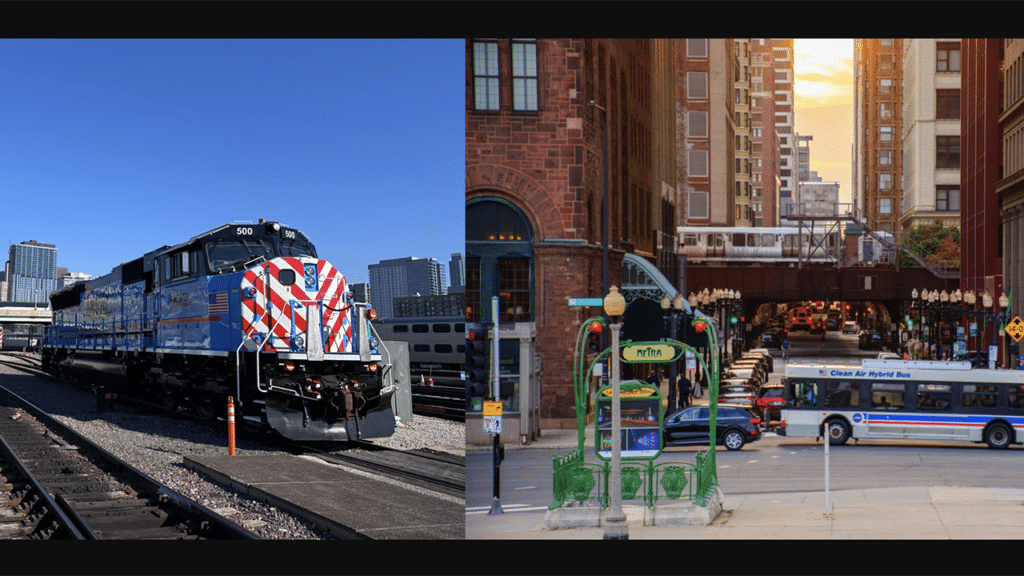 (Metra Photograph, Left; CTA Photograph, Right)