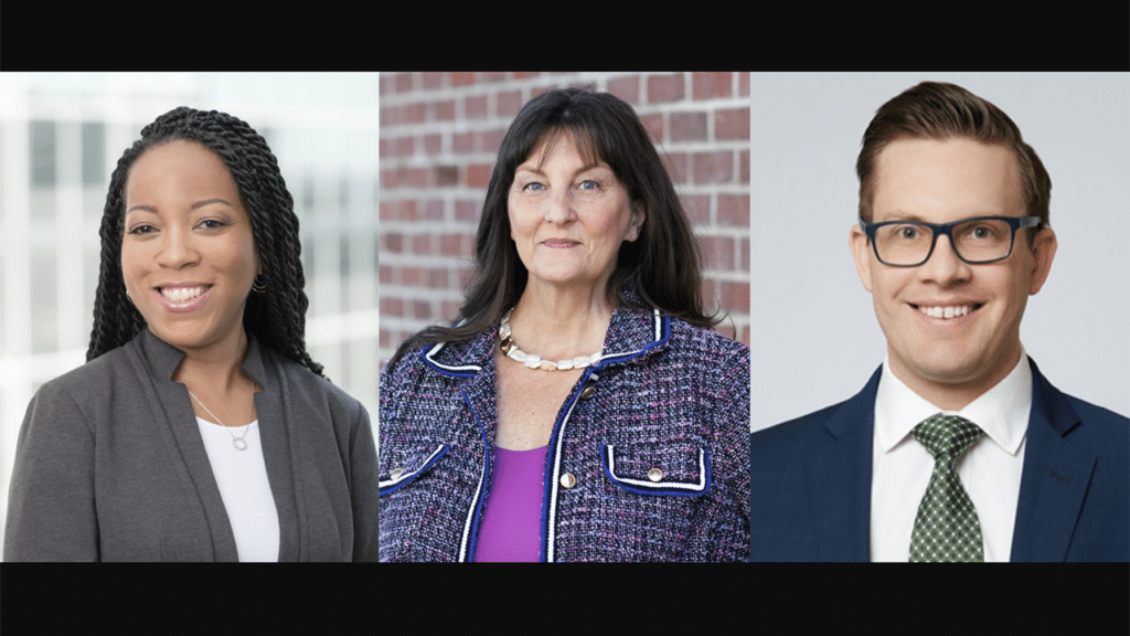 Pictured (L to R): Ayanna Smith, TNW (Photo: TNW); Annette Ebright, Balfour Beatty (Photo: Business Wire); and Brady Babbitt, STV (Photo: STV)