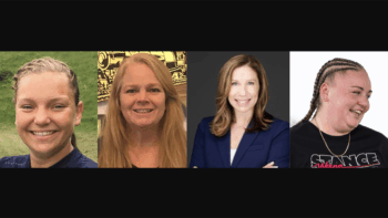 Pictured (left to right): RBNM’s Jennifer Frederickson and Meg Pursel; Virginia Department of Rail and Public Transportation’s Tiffany Robinson; and TriMet’s Shana Peck. (Photographs courtesy of the respective organizations)