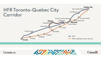 the Canadian government late last year “requested an extension on bids” to construct a dedicated HFR corridor between Toronto and Quebec, according to The Canadian Press.