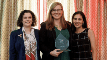 Amtrak EVP Laura Mason (center) has been named WTS-DC Woman of the Year. (Photograph Courtesy of Amtrak)