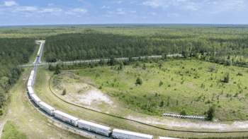 Jacksonville, Fla.-based Pinsly reported Jan. 10 that its new North Florida Industrial Railroad has entered into an agreement with Columbia County, Fla., to be rail operator of the 2,622-acre North Florida Mega Industrial Park in Lake City. The transaction is subject to regulatory approval. (Photograph Courtesy of Pinsley)
