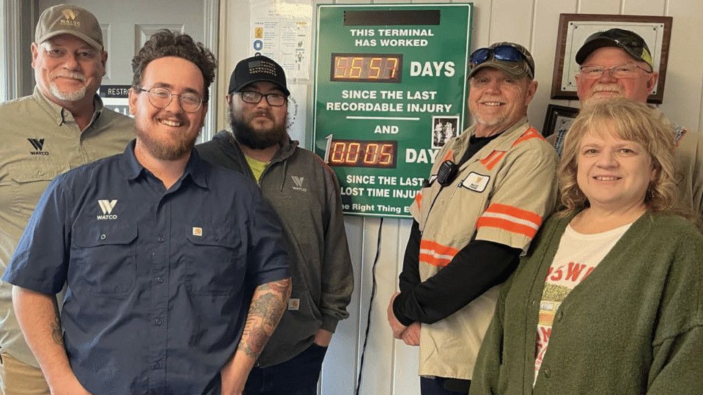 Watco recently congratulated its Guntersville Terminal staff for a “significant safety milestone.” (Watco Photograph)