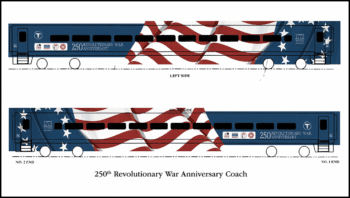 MBTA is adjusting commuter rail and bus service on April 19-20 for celebrations in Massachusetts marking the 250th anniversary of the start of the American Revolution. It provided the rendering above of special commuter railcar wraps.