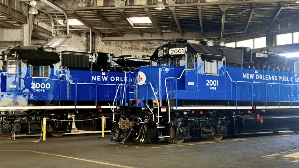 “Congratulations to New Orleans Public Belt Railroad (NOPB) and Gulf Gateway Terminal LLC on expanding storage capabilities within the gateway. This expansion will allow us to better serve customers and move more freight through the U.S. and into Canada as well as Mexico,” NOPB owner Port of New Orleans said in a Feb. 17 LinkedIn post. (NOPB Photograph)