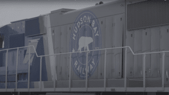 The 627-mile HBRY that connects with CN in The Pas, running north through Manitoba to the Hudson Bay at the Port of Churchill. (Screen Grab from a Prairies Economic Development Canada Video)