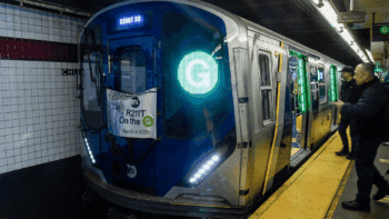“Between improved reliability, safety enhancements, and amenities, R211 cars will make a world of difference for G train riders,” MTA NYCT President Demetrius Crichlow said March 4. “The R211 [rapid transit] cars are state of the art and less prone to breakdowns, which means smoother trips and more reliable service for decades to come.” The cars operate with an open gangway; NYCT debuted them on the C line in 2024. (Marc A. Hermann / MTA)