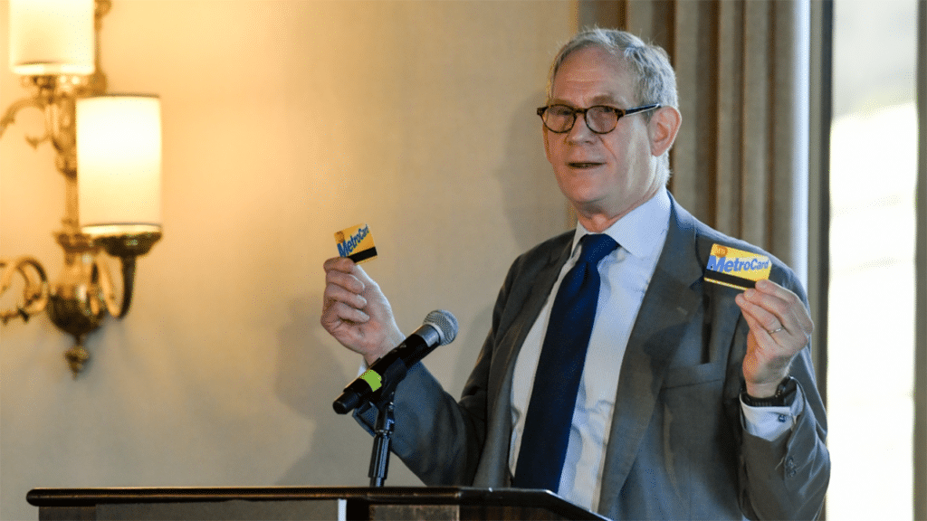“After 32 years, it’s time to say goodbye to the MetroCard and go all in on the fare payment system of the future,” MTA Chair and CEO Janno Lieber said March 19. (MTA Photograph)