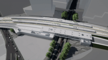 A first look at the future East Harbour Transit Hub, connecting GO Transit, the future Ontario Line and beyond. (Render Courtesy of Ontario Government; Subject to Change).