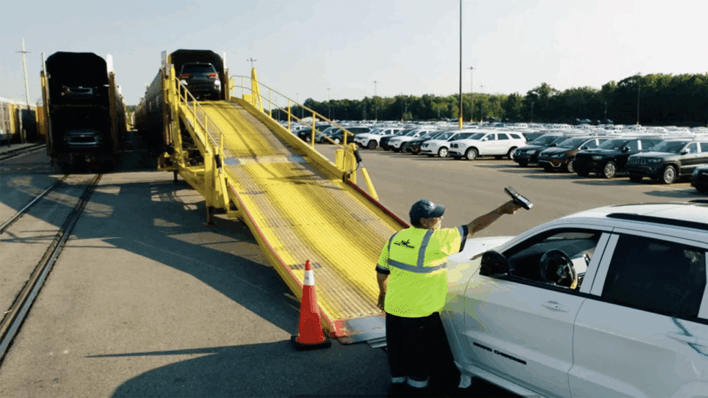 According to CSX, approximately 200 automotive terminals undergo AAR audits each year, and only the highest-scoring facilities receive awards. “TDSI’s performance in 2025 stood out for its high scores and the breadth of recognition across its facilities,” the railroad reported June 13. (Screen Grab from CSX Video)