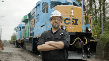 Daniel Adkins, Project Coordinator for the Hydrogen Locomotive Program, CSX. (Screen Grab from CSX Video)