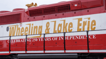 “As our nation prepares to celebrate 250 years of independence in 2026, we’re proud to unveil a locomotive that reflects not only the stars and stripes—but also pride, precision, and craftsmanship from the people who make the Wheeling & Lake Erie Railway a special place,” W&LE recently reported via social media. (Photograph Courtesy of W&LE)