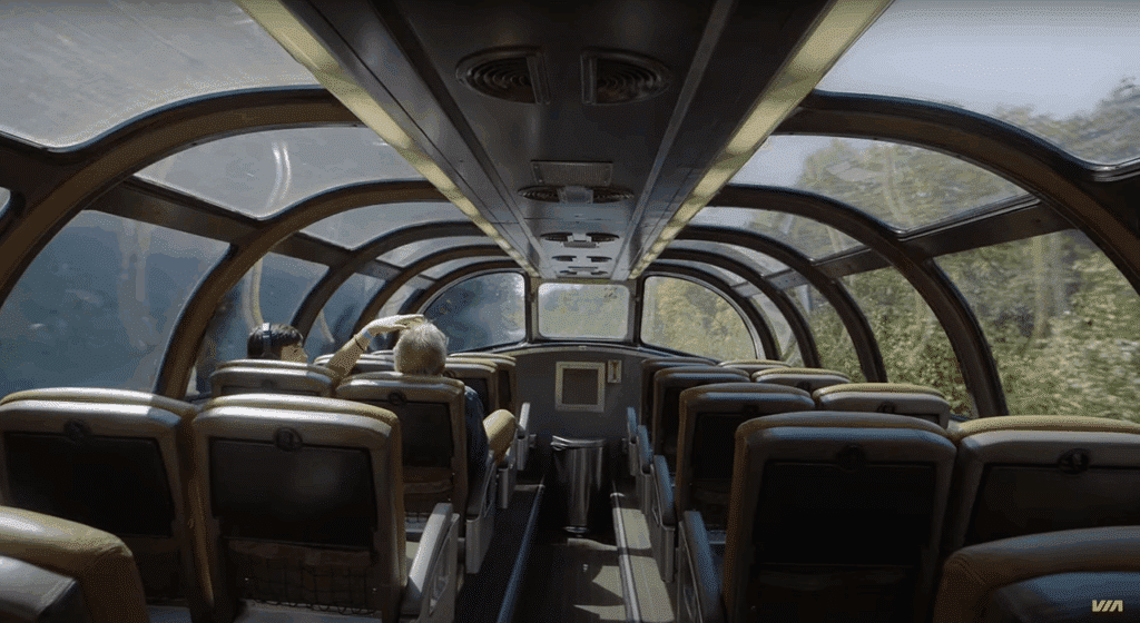(Screen Grab of The Ocean train from VIA Rail Canada Video)