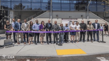 MBTA on July 16 celebrated the newly renovated Winchester Center Station on the Lowell Commuter Rail line. Now fully accessible, station had not seen major repairs since the 1950s. (Photograph Courtesy of MBTA)
