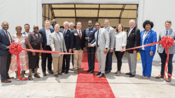 “Years of planning, coordination, and work have come to fruition as Watco’s new 25,000-square-foot warehouse at Port Birmingham in Alabama is officially open for business,” the company reported in the July edition of its employee magazine, The Dispatch. (Watco Photograph)