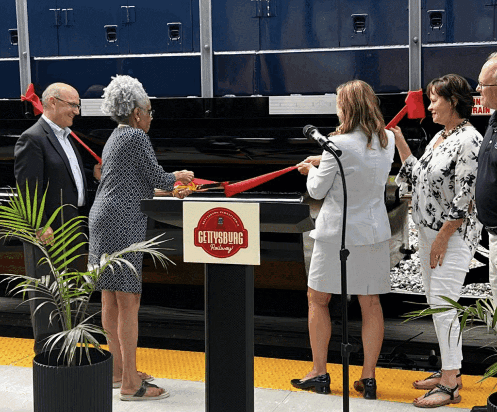 “All aboard! Patriot Rail is proud to announce the official launch of the Gettysburg Railway, a passenger excursion train unveiled today and officially starting service this Labor Day weekend!” Patriot Rail reported via social media on Aug. 7. (Patriot Rail Photograph)