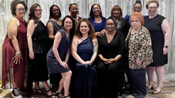NARBW Chicago Chapter members gather at the association’s banquet dinner, held during the 2025 National Convention in Houston, Tex. (NARBW Chicago Chapter Photograph)