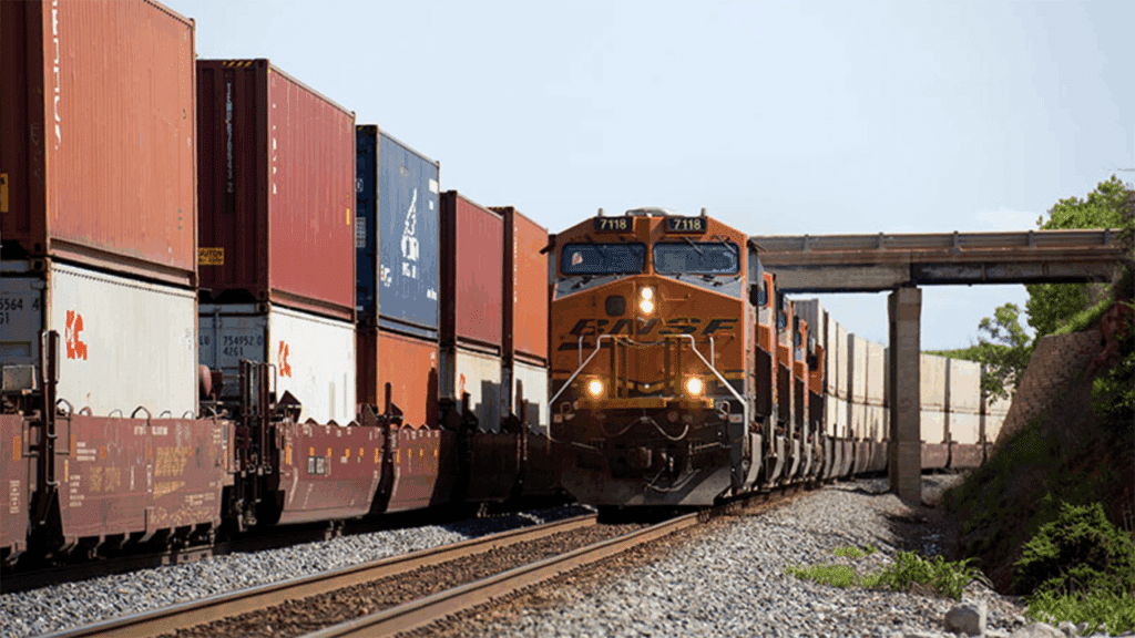 “We are excited to announce our new intermodal facility in Oklahoma City!” BNSF reported via social media. “The 42-acre site, set to open in mid-November, will provide more stream-lined, cost-efficient options for @HobbyLobby.” (Photograph Courtesy of BNSF)
