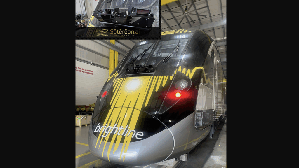 Brightline and Sotereon.AI are partnering to create “a real-time digital replica of the Brightline corridor, one that is continuously updated throughout the operational day” to enhance the inspection and maintenance process. (Courtesy of Brightline and Sotereon.AI)