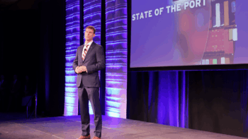 While SC Ports enjoyed significant accomplishments in 2025, there are still challenges to navigate, President and CEO Micah Mallace acknowledged during his first State of the Port address. (Photo Courtesy of English Hurteau)