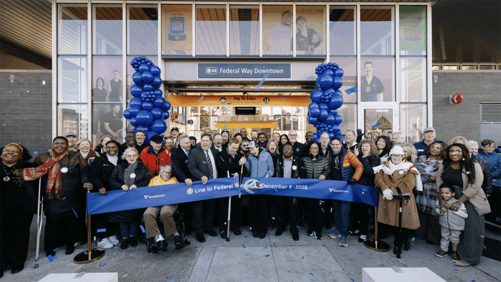 “Hello, South King County! The ribbon has been cut, the confetti has flown, and three new Link light rail stations are open for travel. ” Sound Transit reported via social media on Dec. 6. (Courtesy of Sound Transit)