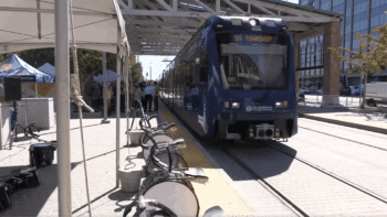 The State of California, through the Affordable Housing and Sustainable Communities Round 9 program, has awarded SacRT three grants totaling $25.8 million. Among the projects covered by the grants: the purchase of four new LRVs. (Screen Grab from SacRT video)